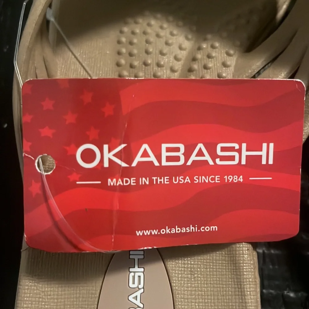 Okabashi tan sandals NWT size women's Lg 9.5-10.5 - Picture 4 of 5